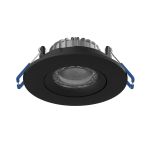 Noxion Faretti LED Ares Inclinabile Nero 6W 540lm 927-940 3CCT | Ritaglio 68mm