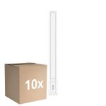Confezione Multipack 10x Philips CorePro PL-L LED Bulbo EM/Mains 16.5W - 830 Luce Calda -  | 4-Pin - Sostitutiva 36W