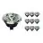 Confezione Multipack 10x Noxion Lucent Faretti LED GU10 AR111 15W 850lm 40D - 927 Bianco Molto Caldo | Miglior resa cromatica - Dimmerabile - Sostitutiva 100W