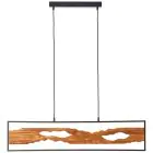 Brilliant Chaumont Luce Pendente Aluminium Metallo Legna Nero 18W 2300lm - 830 Luce Calda - 